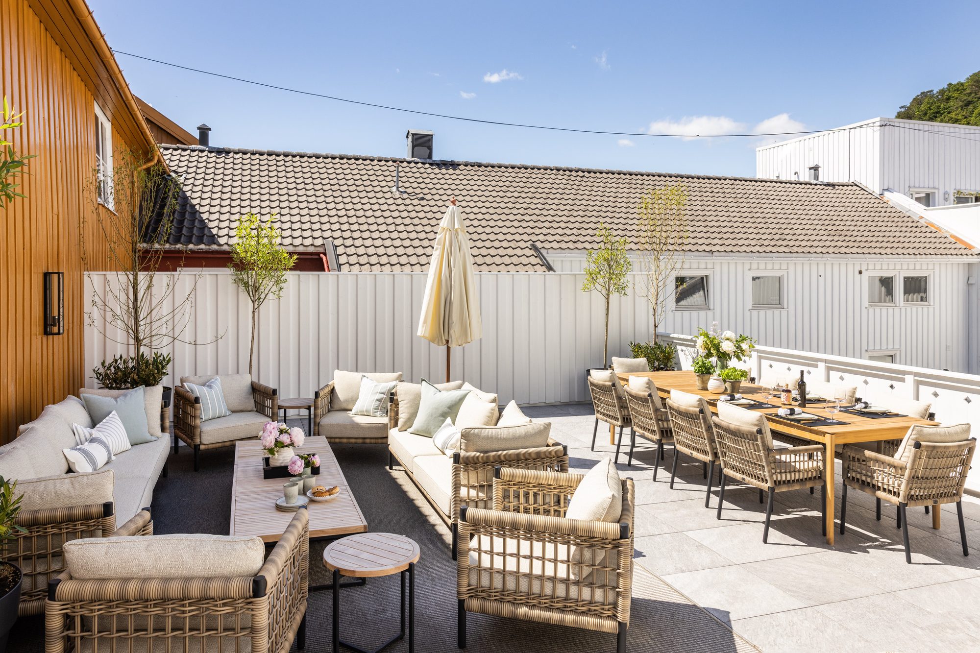 The private roof terrace